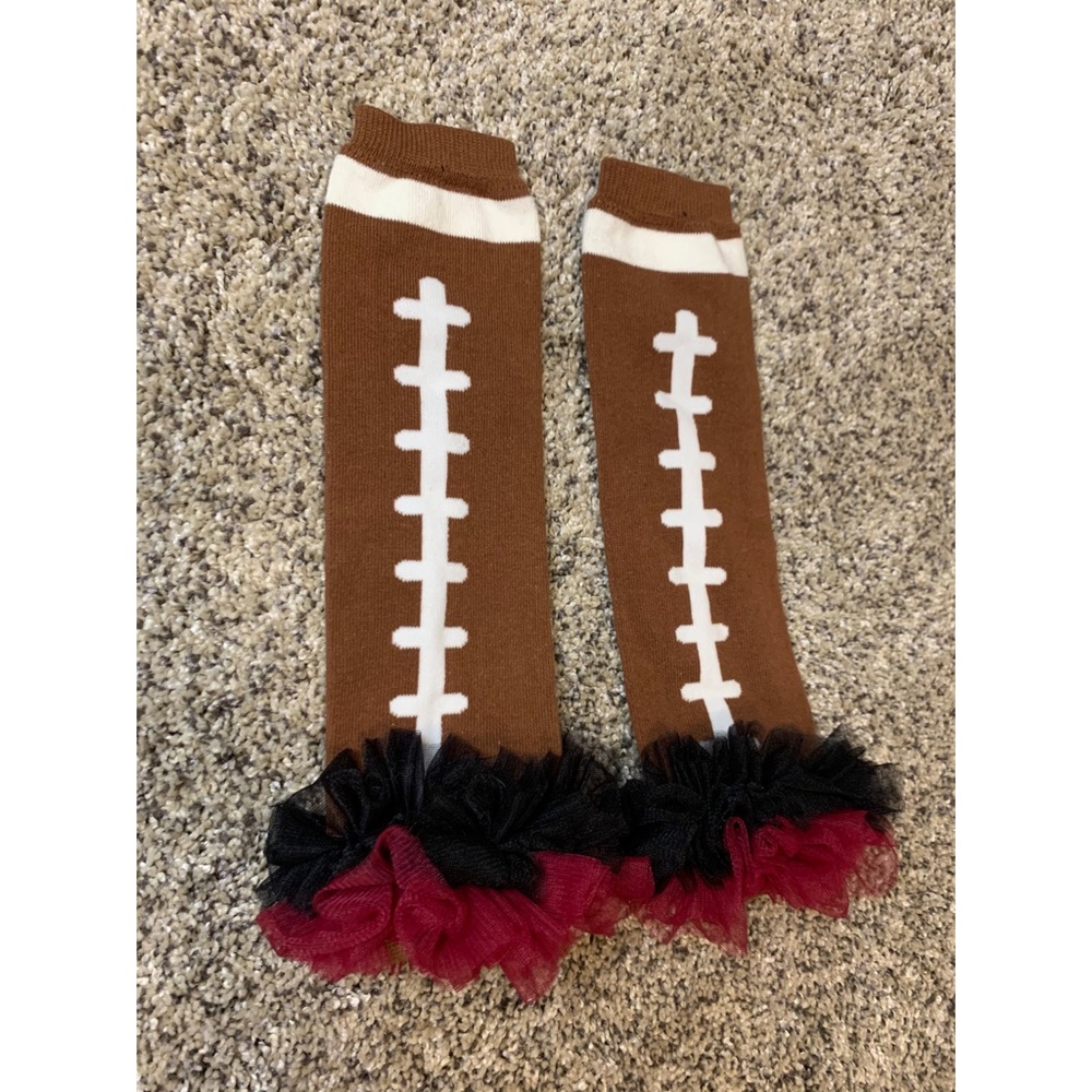 Baby girl football leg warmers